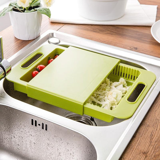 Multifunction Drain Basket and Cutting Board