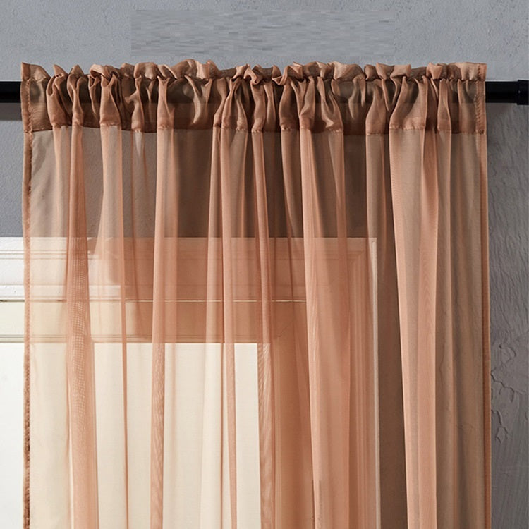 Modern And Simple Pure Color Cotton And Linen Window Sheer