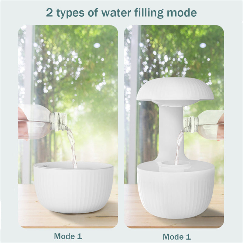 Countercurrent Humidifier With Levitating Water Drops