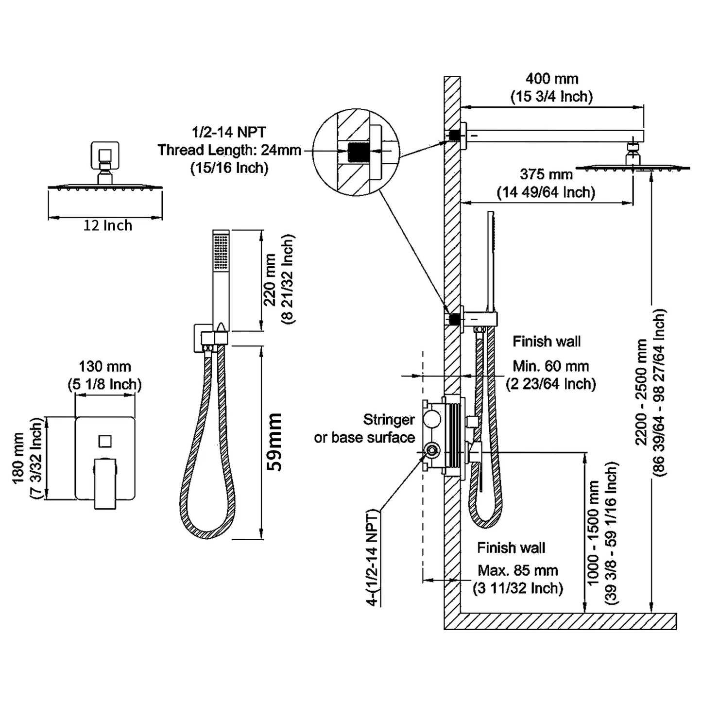 Metal Shower Faucets