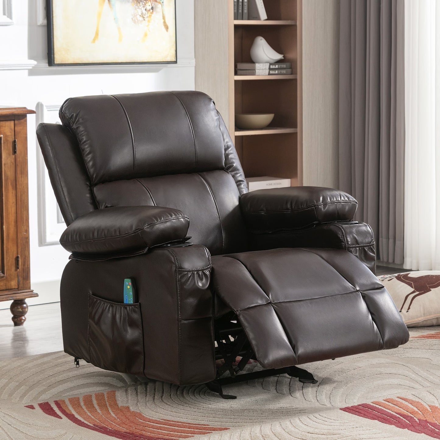 Reclining Rocking Chair w/ Heat and Massage