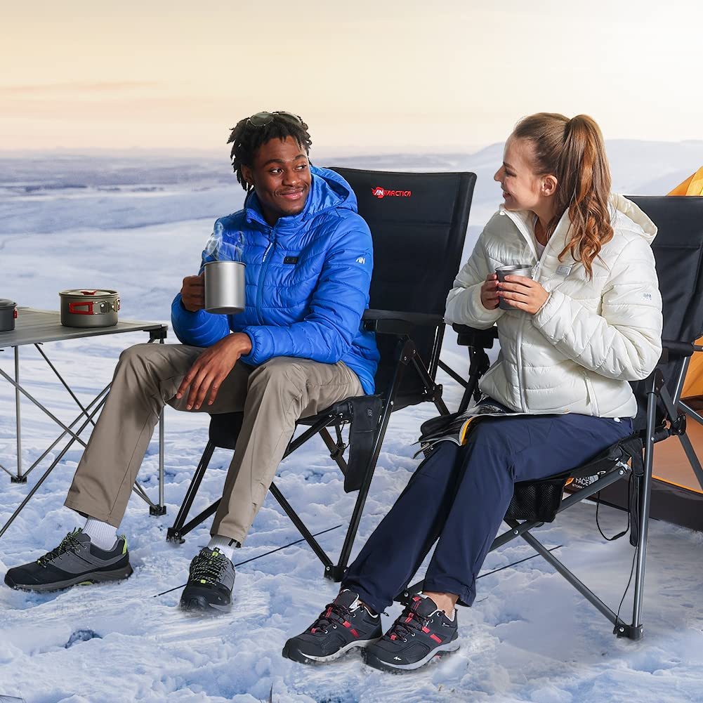 Antarctica Gear Heated Camping Chair With 12V 16000mAh Battery Pack