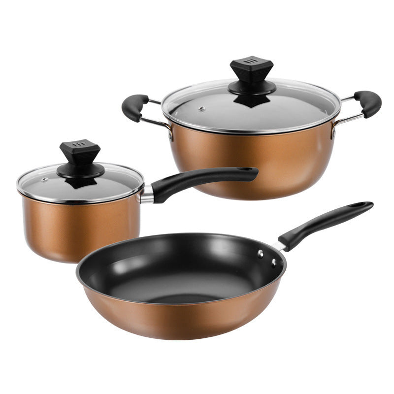 Set of 3 Kitchen Cooking Pots