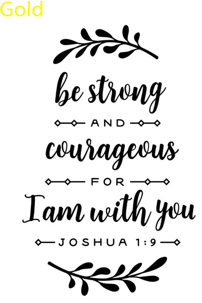 'Be Strong & Courageous' Christian Decal