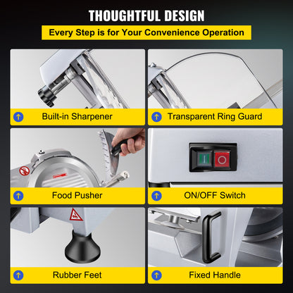 VEVOR 240W Commercial Meat Slicer