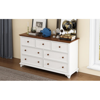 Wooden Captain Seven-Drawer Dresser
