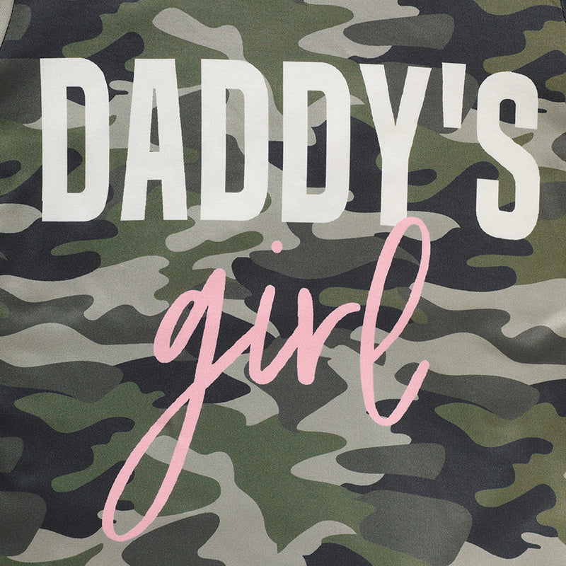 'Daddy's Girl' Cute Letter Print Top & Coordinating Pants Set