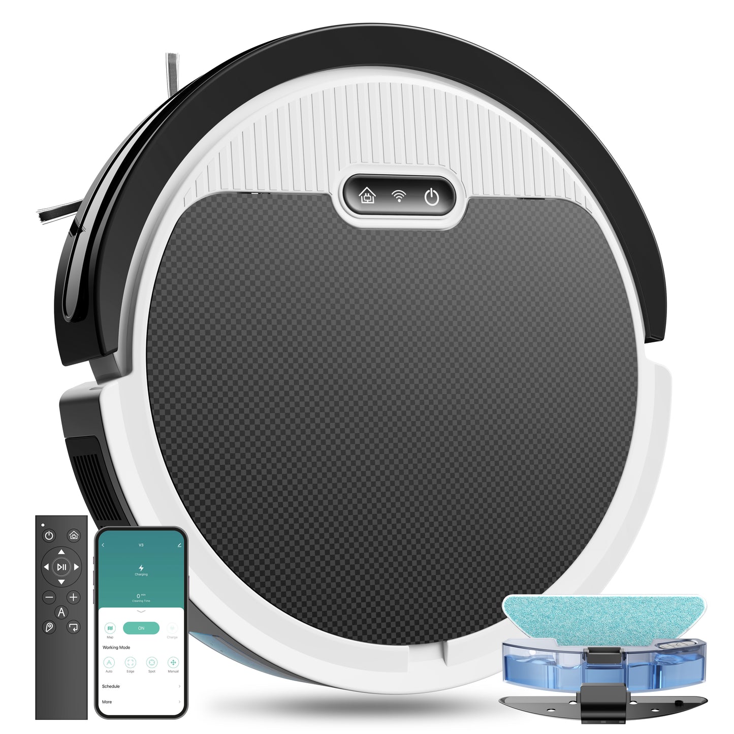 Robot Vacuum And Mop, 3 In 1 Combo Cleaner For Home With Pet Hair And Hard Floor
