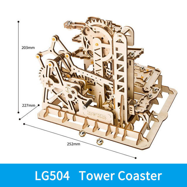 3D Wooden Puzzle Roller Coaster