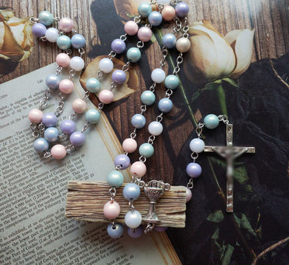Colored Rosary Necklace Women's