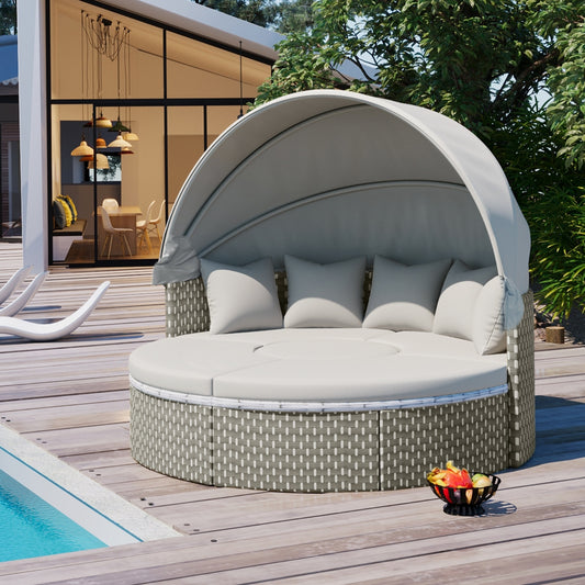 Round Outdoor Sectional Sofa Set