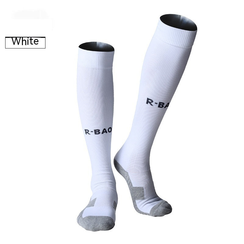 Towel Bottom Long Soccer Socks Ankle Support and Protection