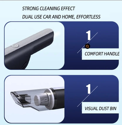 Wireless Silver Car Vacuum