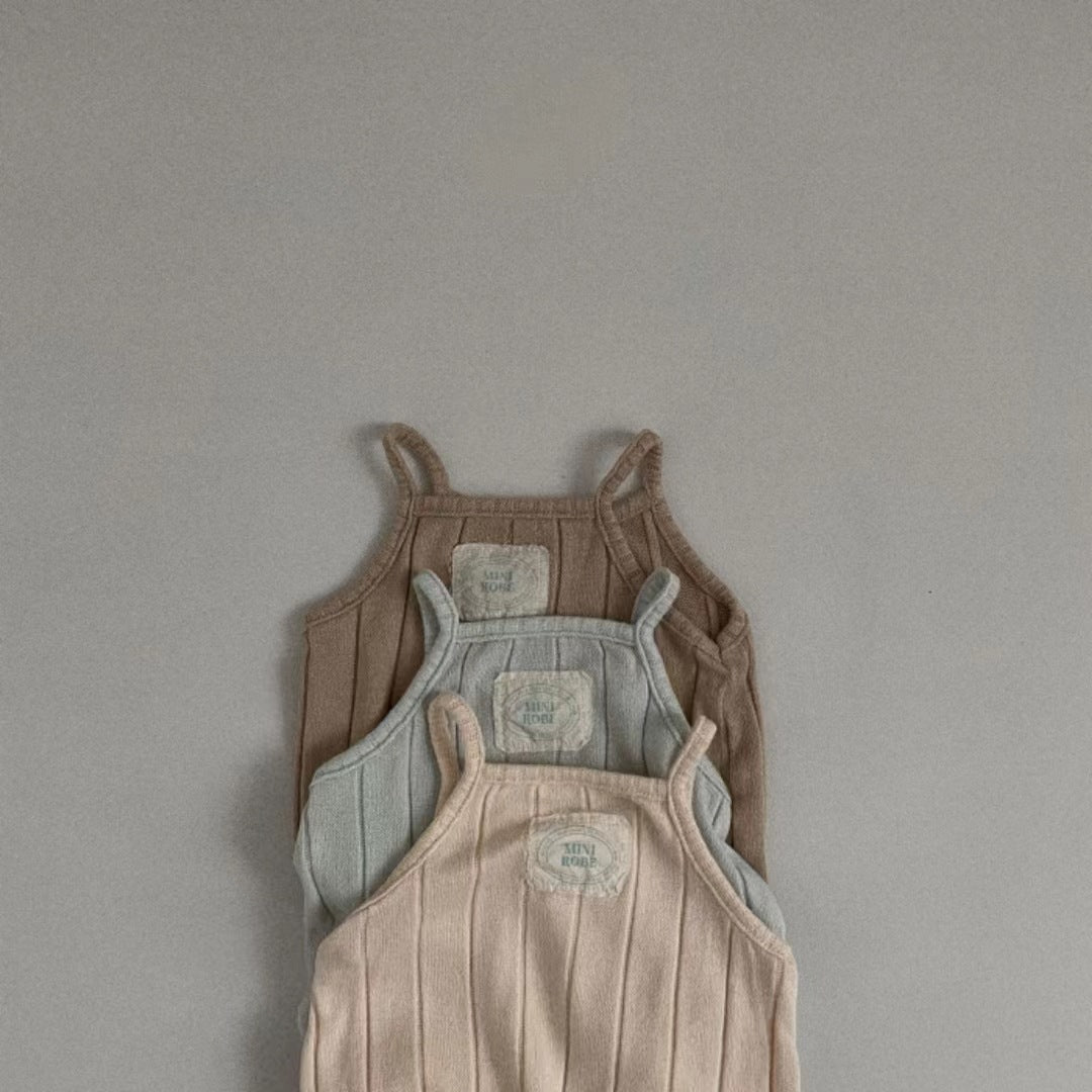 Newborn Thin Cotton Soft Sling Romper Vest Simple Cool Romper