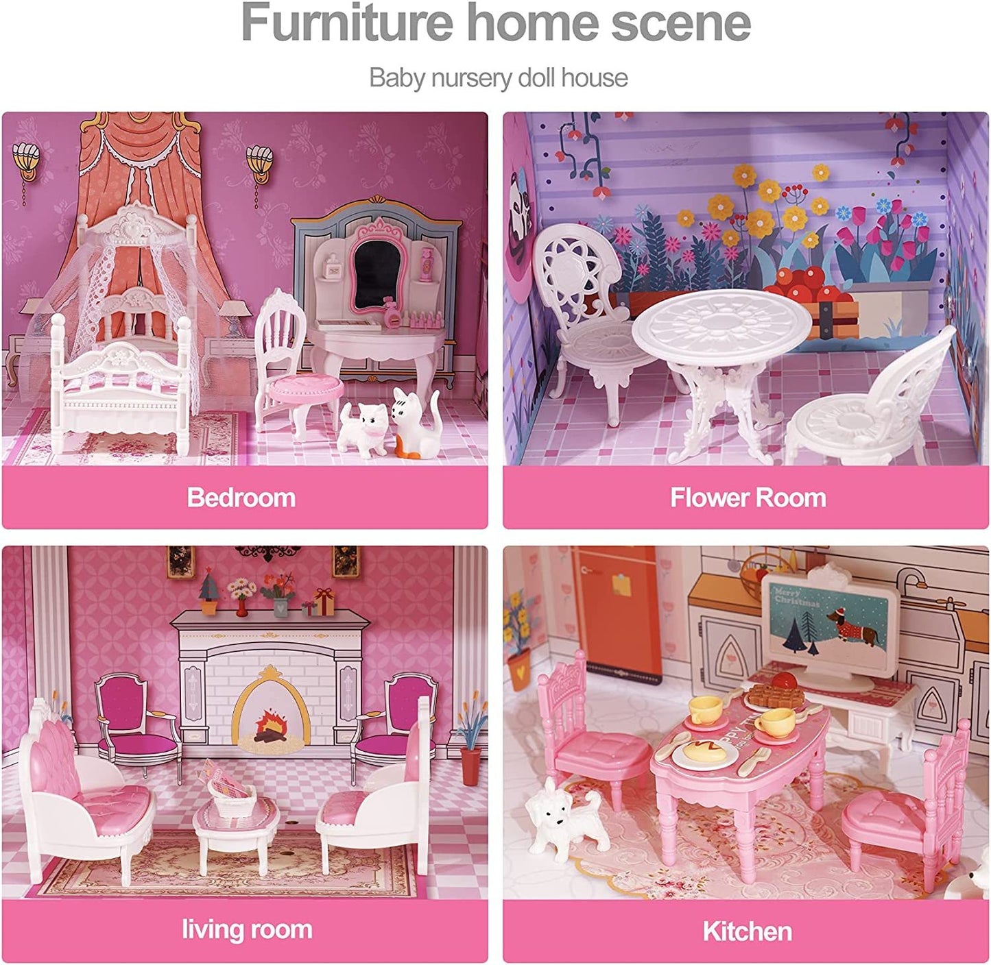 ROBOTIME Wooden Dollhouse