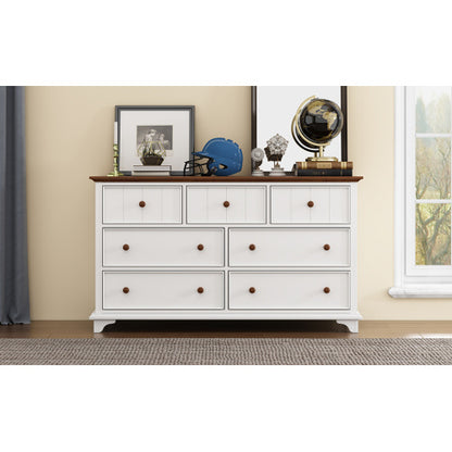 Wooden Captain Seven-Drawer Dresser