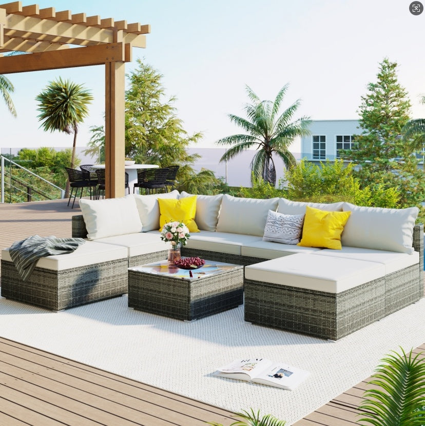 8-Pc Outdoor Patio Furniture Set