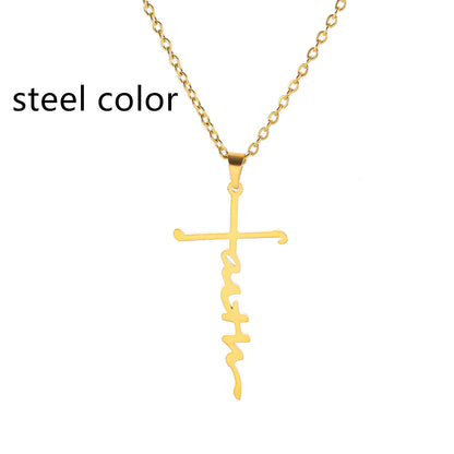 Stainless Steel Faith Necklace