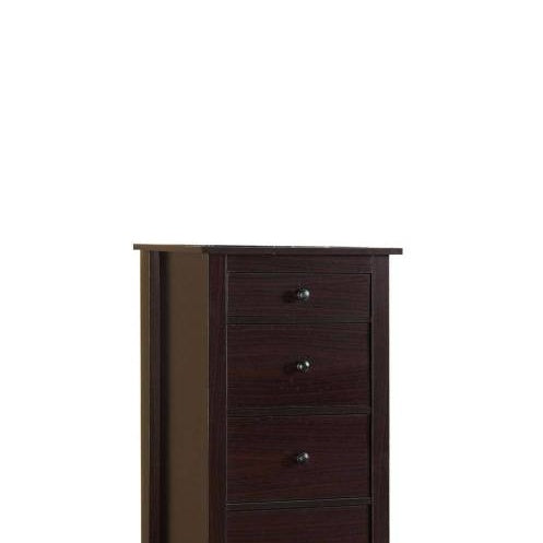 Transitional Espresso Compact Design 5-Drawer Chest