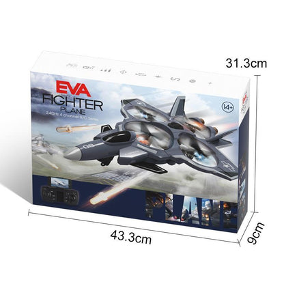 2.4G Simulated White Remote Control Fighter Jet Quadcopter