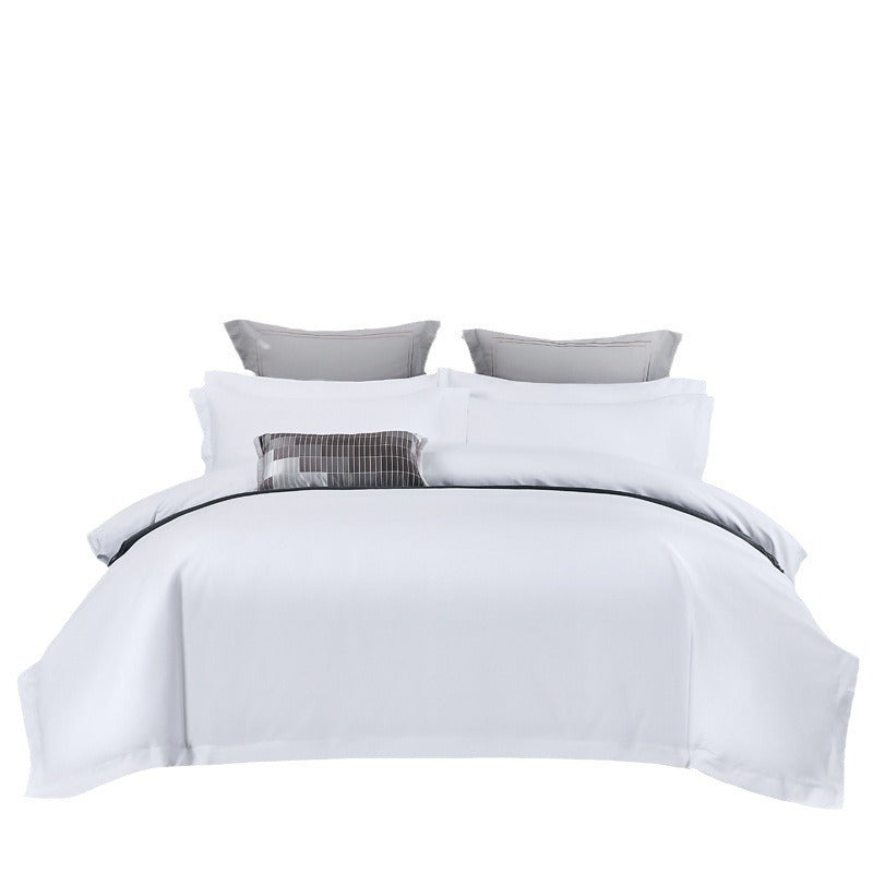 Four-Piece Set Pure White Bed Set