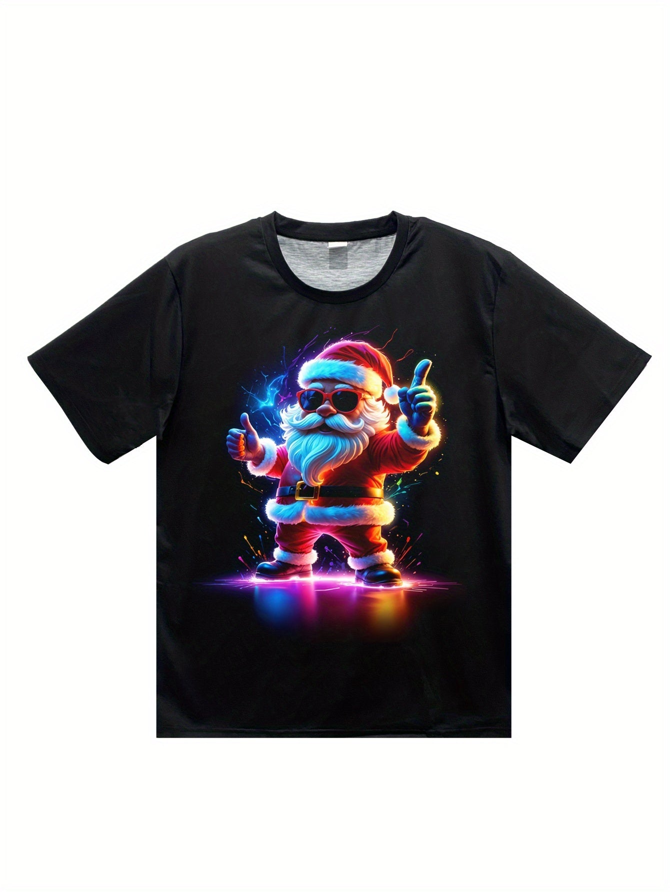 Men's 3D Printed Santa Claus T-shirt