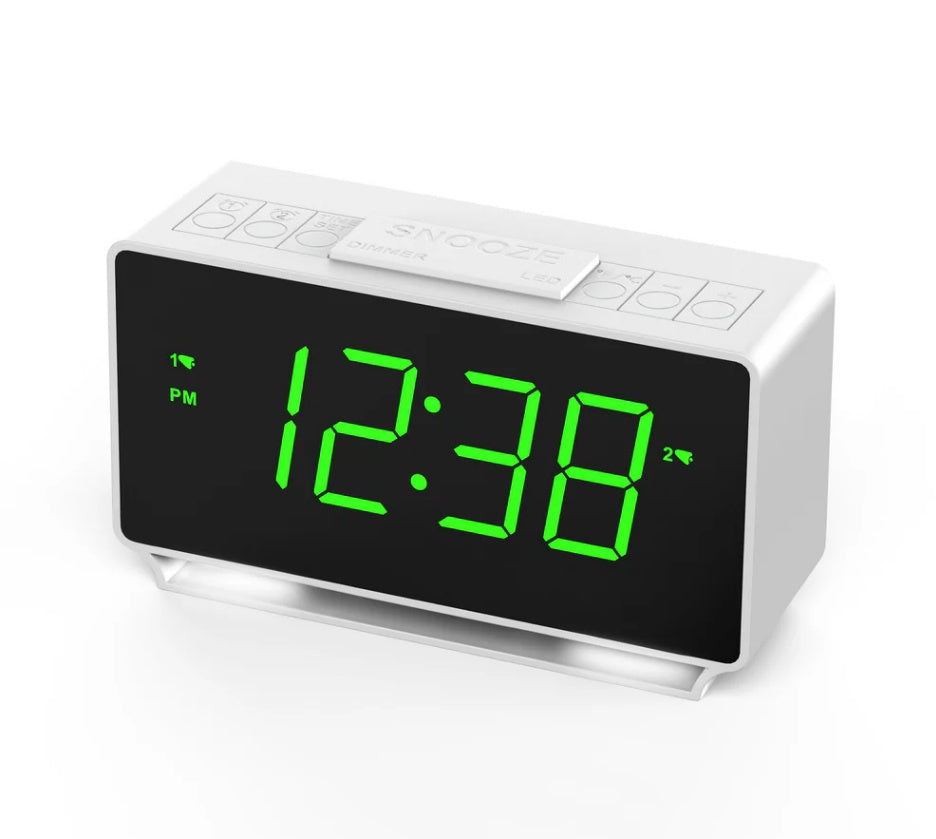 Digital Alarm Clock with Dual Alarms and Temperature Display
