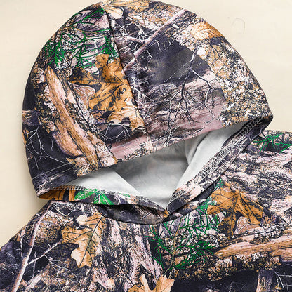 Little Boys Short Sleeve Camouflage Print Hoodie Sweatshirt Shirts & Short Pants With Pocket