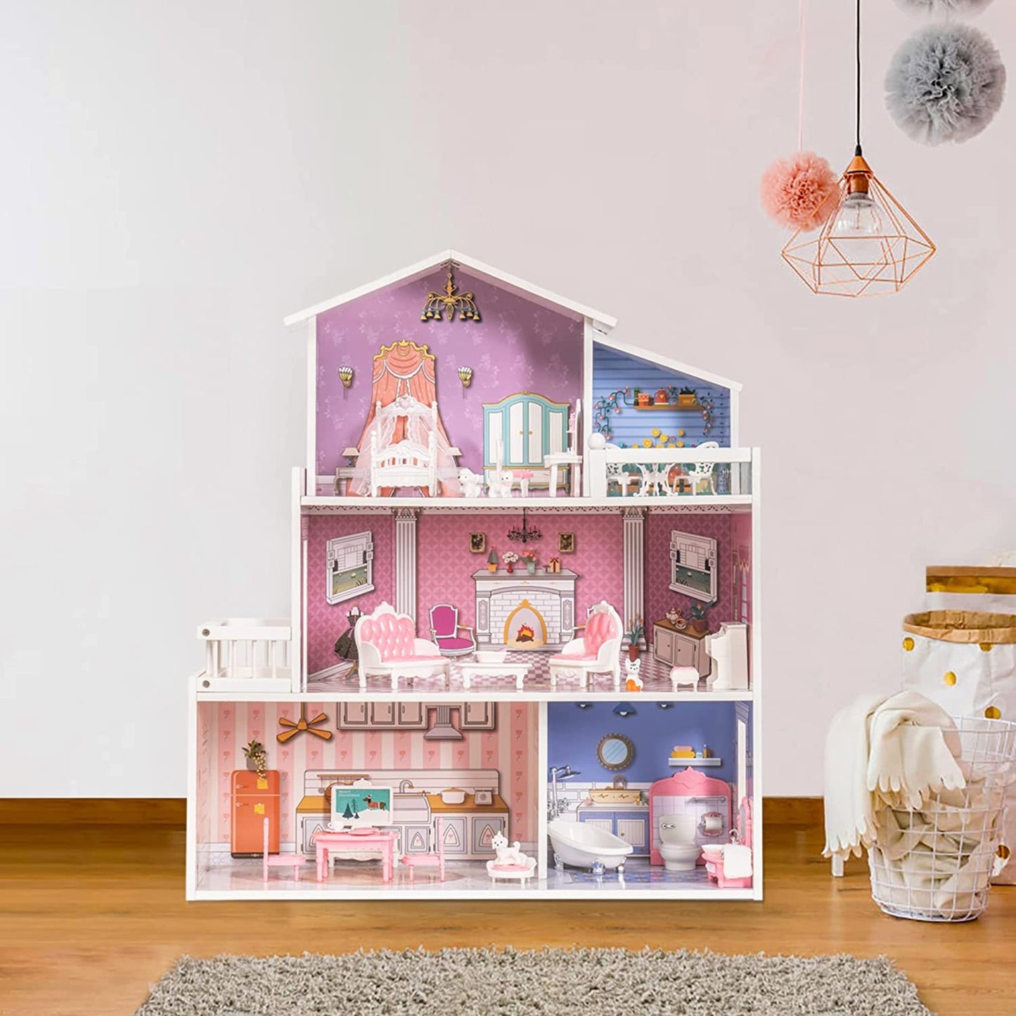 ROBOTIME Wooden Dollhouse