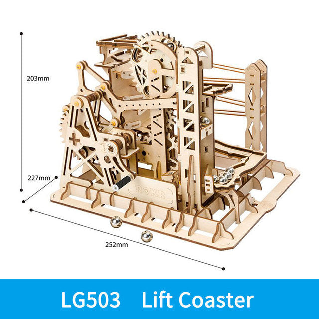 3D Wooden Puzzle Roller Coaster