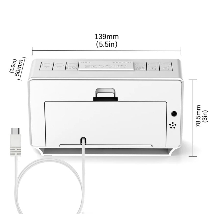 Digital Alarm Clock with Dual Alarms and Temperature Display