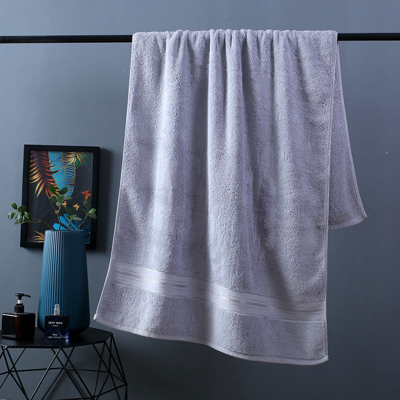 Pure Color Thick Cotton Bath Towel