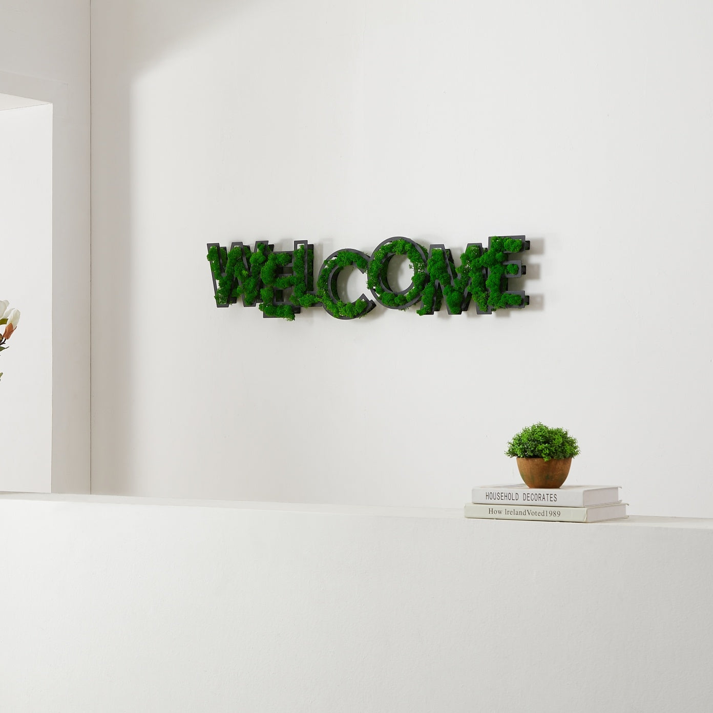 WELCOME Letter Art Moss Wall Decorations