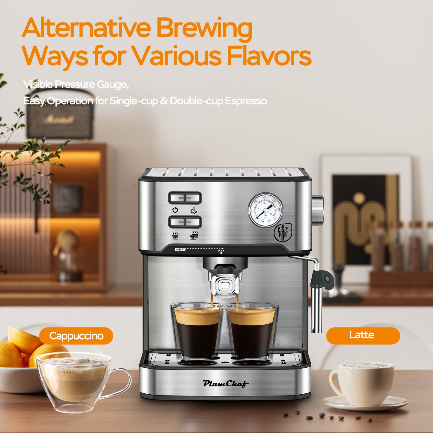 Professional Espresso Machine with Milk Frother