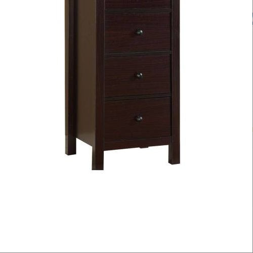 Transitional Espresso Compact Design 5-Drawer Chest
