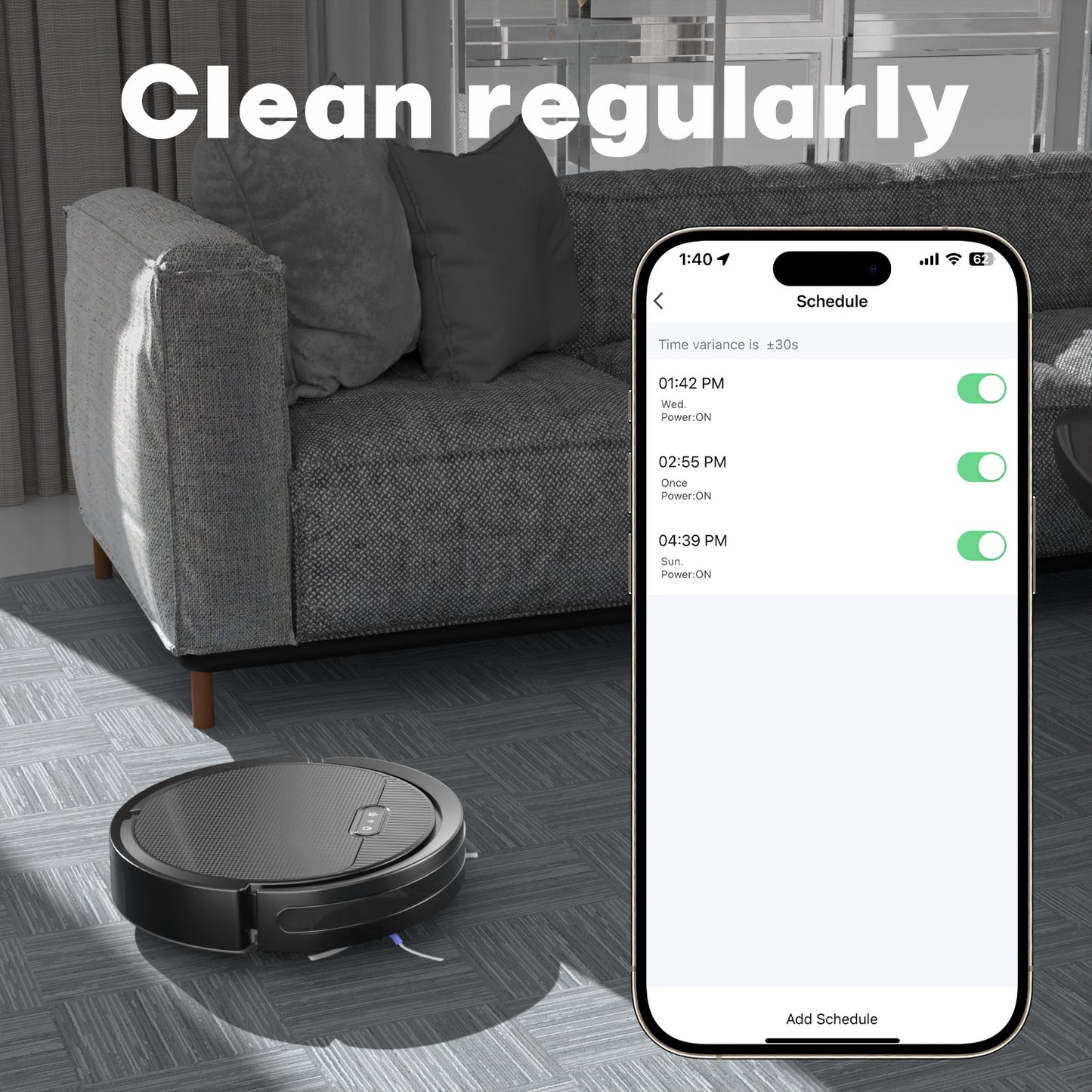 Robot Vacuum And Mop, 3 In 1 Combo Cleaner For Home With Pet Hair And Hard Floor