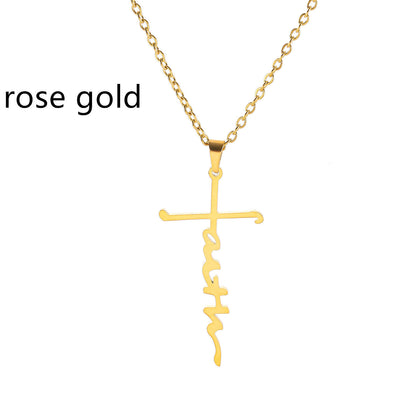 Stainless Steel Faith Necklace