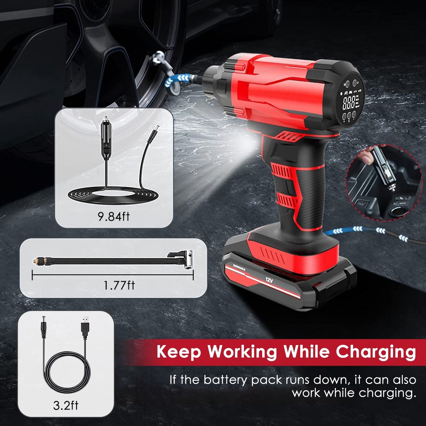 150PSI Cordless Car Tire Inflator