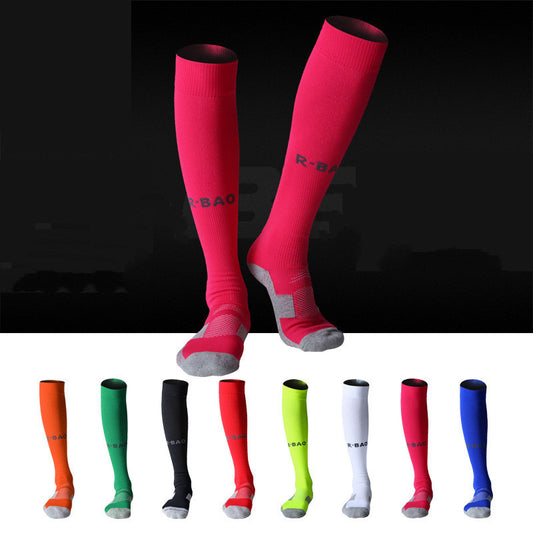 Towel Bottom Long Soccer Socks Ankle Support and Protection