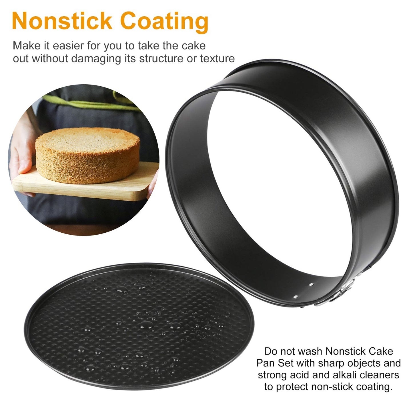 3Pcs Set Non-stick Springform Cake Pan