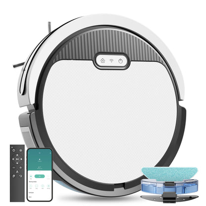 Robot Vacuum And Mop, 3 In 1 Combo Cleaner For Home With Pet Hair And Hard Floor