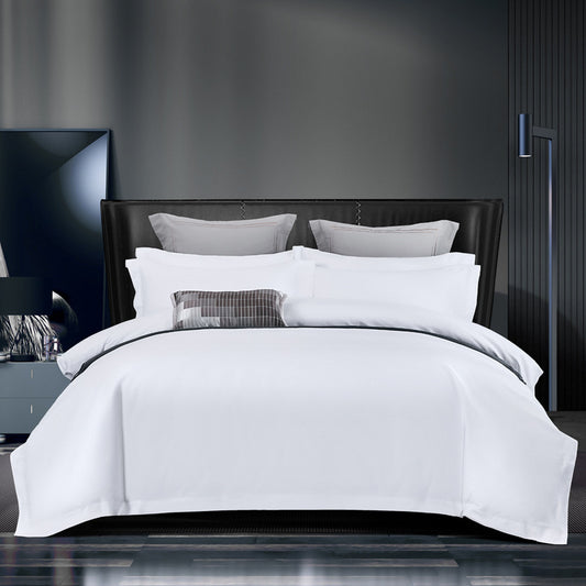 Four-Piece Set Pure White Bed Set