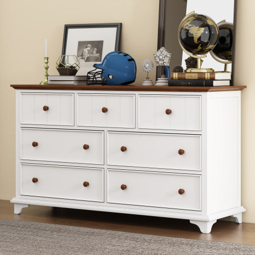 Wooden Captain Seven-Drawer Dresser