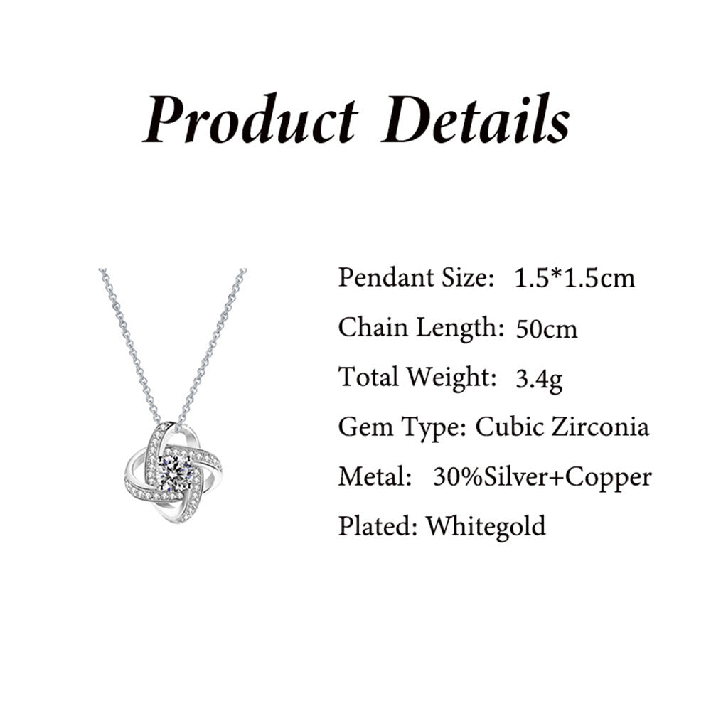 Full Diamond Silver Pendant Necklace