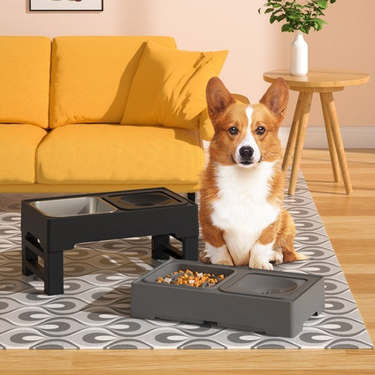 Adjustable Height Elevated Dog Bowl