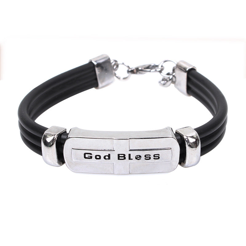 God Bless Titanium Steel Bracelet