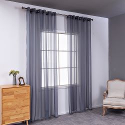 Modern And Simple Pure Color Cotton And Linen Window Sheer