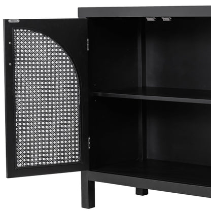 TREXM Sideboard With Rattan Door