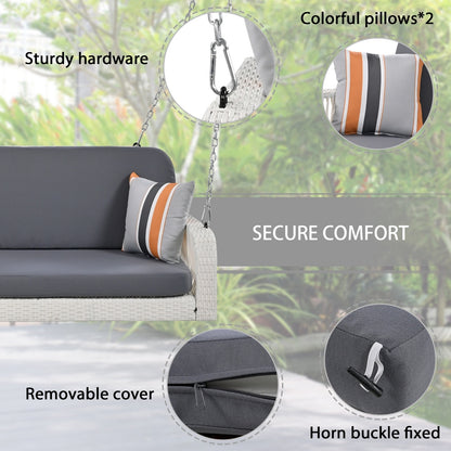 PE Wicker Porch Swing